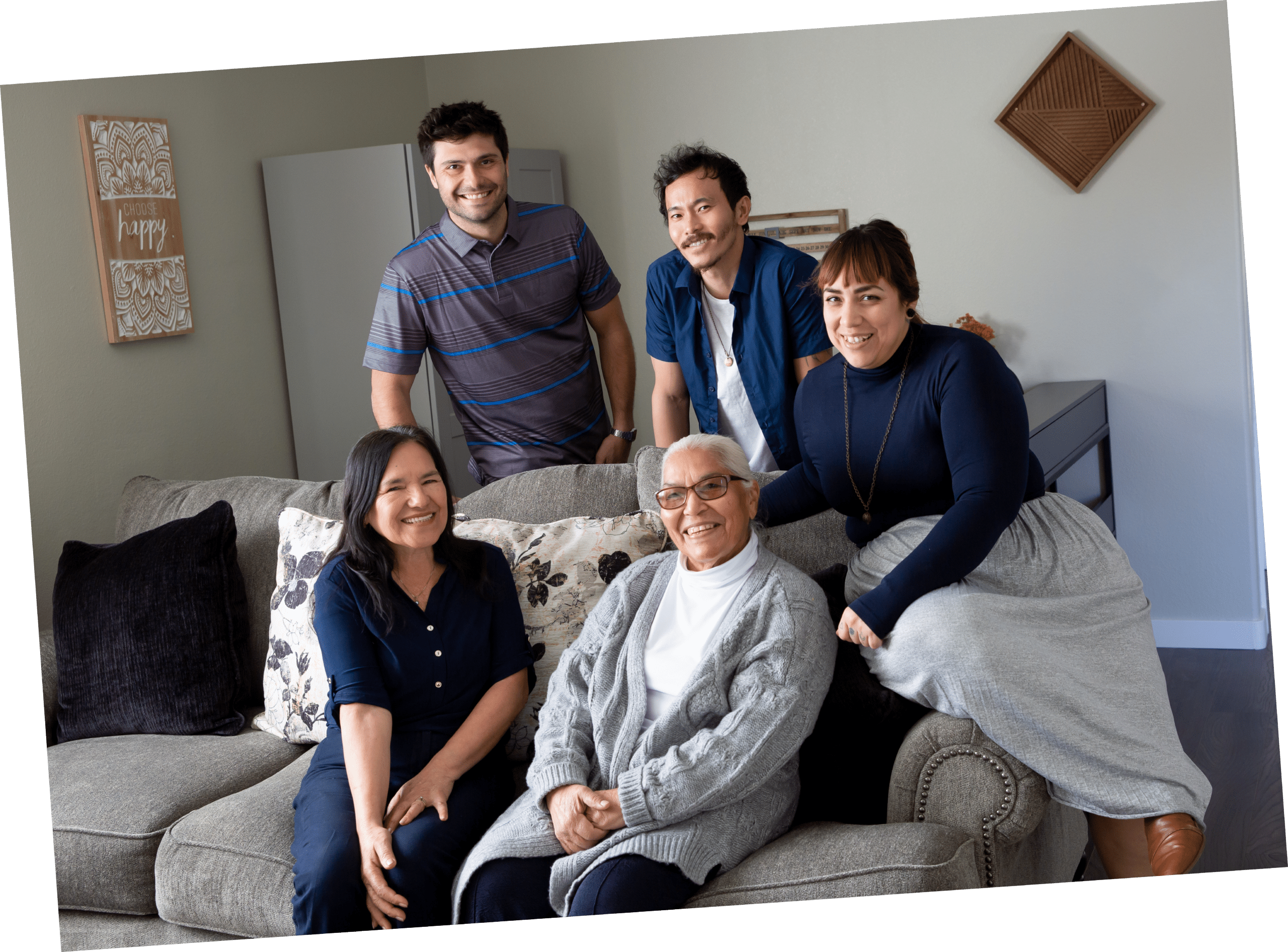 MDH staff and individuals together in a residential setting